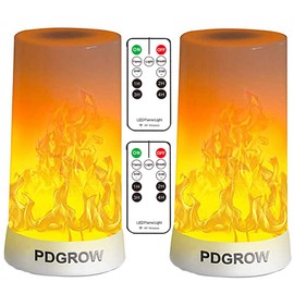 PDGROW - Lámpara de llama LED con efecto de llama, 4 modos, recargable por USB, luces de fuego para interiores y exteriores, lámpara decorativa para colgar en la chimenea, luz romántica para el hogar,