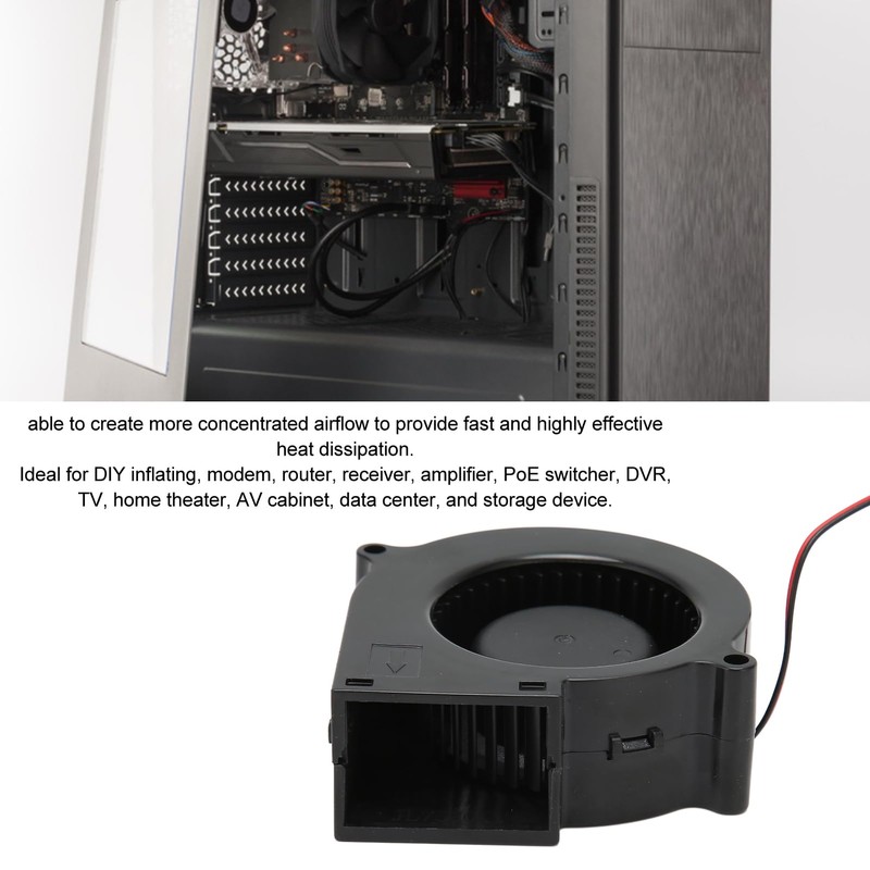 Case Cooling Fan for PC Computer Chassis, 38.5CFM Low Noise