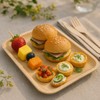 6x9 Inch Rectangular Areca Palm Leaf Plates – Compostable Disposable