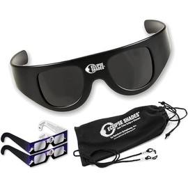 Rainbow Symphony Solar Eclipse Glasses, Wrap Around Goggle, CE & ISO Certified, Safe for Direct Sun Viewing, Made in USA, Bonus 2 Paper Eclipse Shades