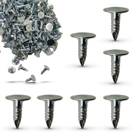 500-Pack 1/2 Inch - Steel Roofing Felt Nails, Roofing Felt Pins Suit for Shed Roof Roofing Felt Slate Boards, Broad Head Pins