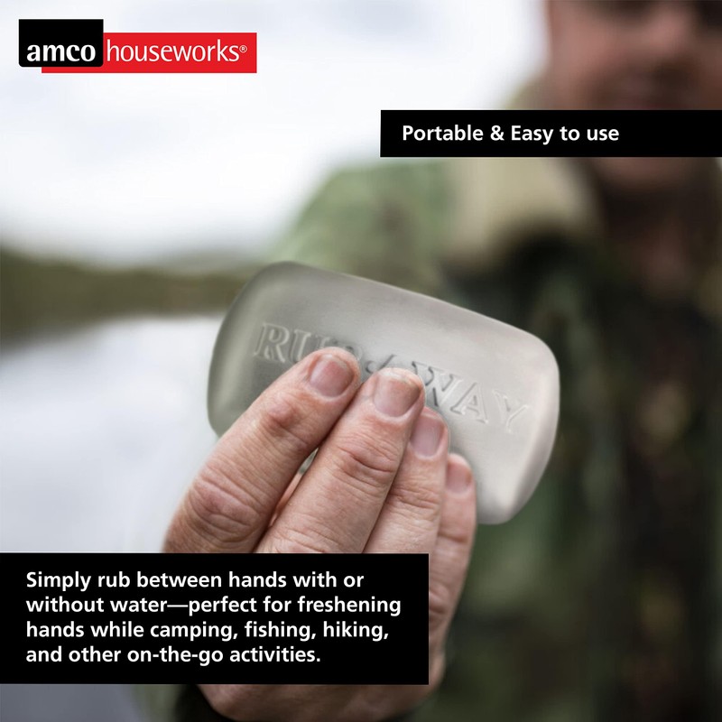 Amco Rub Away Bar, Stainless Steel Odor Absorber (3.1" x