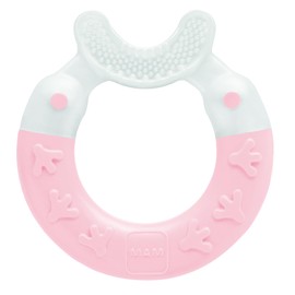 MAM Bite & Brush C136 Cleans and Massages Gums for Babies from 3 Months - Pink