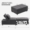 Ainfox Sleeper Sofa Chair Bed, 4-in-1 Convertible Ottoman Sofa Couch