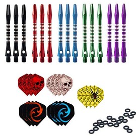 ToBeIt Aluminium Dart Shaft, Metal Darts, Darts Shafts, for Soft Darts, Shafts and Steel Dart Shafts
