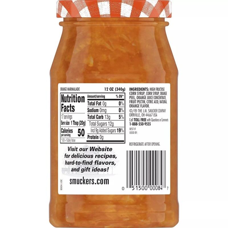 Smucker's Sweet Orange Marmalade, 12 Ounces