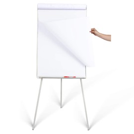 DexBoard Whiteboard Easel 36" x 24" Height Adjustable, Magnetic Dry Erase Board with Tripod Stand, Portable Presentation Easel Includes Flip Chart Paper Pad (25 Sheets), Magnets & Eraser