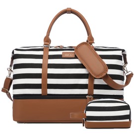 Sucipi Weekender Bags for Women Travel Duffel Bags with Shoe Compartment Overnight Bag Carry on Duffel Bag with Toiletry Bag for Travel Daily Use Hospital L(21")