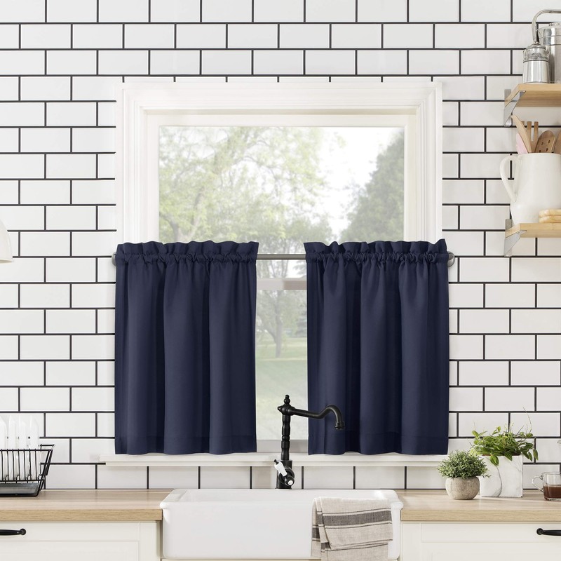 No. 918 Martine Microfiber Semi-Sheer Rod Pocket Kitchen Curtain Valance