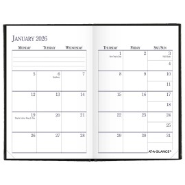AT-A-GLANCE 2026 At-A-Glance 72-01-05 Fine Diary Weekly Monthly Planner, 2-3/4 x 4-1/4"
