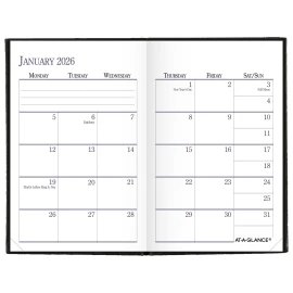 AT-A-GLANCE 2026 At-A-Glance 72-01-05 Fine Diary Weekly Monthly Planner, 2-3/4 x 4-1/4"