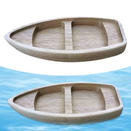 Milageto Boat Model Toy Marine Crafts Folk Arts Crafts Chinese Wood Canoe Boat Model for DIY Projects Party Ornaments Office 6.69 in
