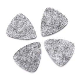 Wool Felt Picks Plectrums 3mm Guitar Ukulele Mellow Soft Sound Fine Workmanship Lightweight Compact 10Pcs Black White Grey (Gray)