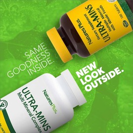 NaturesPlus Ultra-Mins - 180 Tablets, Pack of 2 - Multi Mineral Complex - Vegetarian, Gluten Free - 180 Total Servings