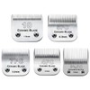 5PACK Dog Grooming Clipper Replacement Blades Compatible with Andis Pet Clipper/Oster A5/Wahl KM Series Dog Clipper with Ceramic Blade & Stainless Steel Blade (#10+5FC+7FC+3FC+4FC)