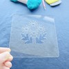 Clear Acrylic Sashiko Stencil, Sashiko Stencil with Flower Pattern for