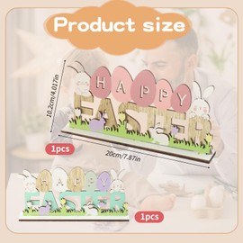 Easter Wooden Stand, Easter Bunny Made of Wood for Happy Easter - Easter Decoration, Wooden Lettering 'Frohe Ostern', Easter Bunny Decoration and Easter Decoration