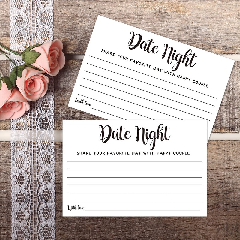 Antgiftshop 50 Date Night Ideas Cards, Wedding Advice Cards for