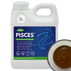Fish Hydrolysate Fertilizer for Vegetables & Plants - NPK 2-3-2 Fish Emulsion for Lawn, Flowers, Fruits & Vegetables in Garden or Farm (16 fl oz)
