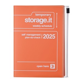 MARK'S 2024/2025 Pocket Diary A6 Vertical, Storage It, Orange: From September 2024 to December 2025