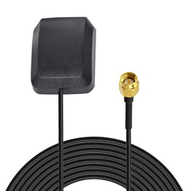 Superbat Waterproof Active Magnetic GPS Navigation Antenna with 3 m 9.8 ft SMA Connector RG174 Coaxial Cable, Used for GPS Module Receiver Tracking