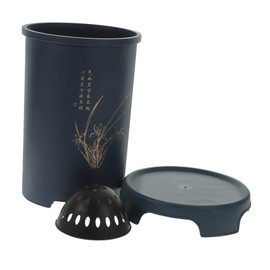 SUPVOX Resin Pottery Style Orchid Planting Pot Multi-Function Home Decor for Living Room Bedroom Kitchen