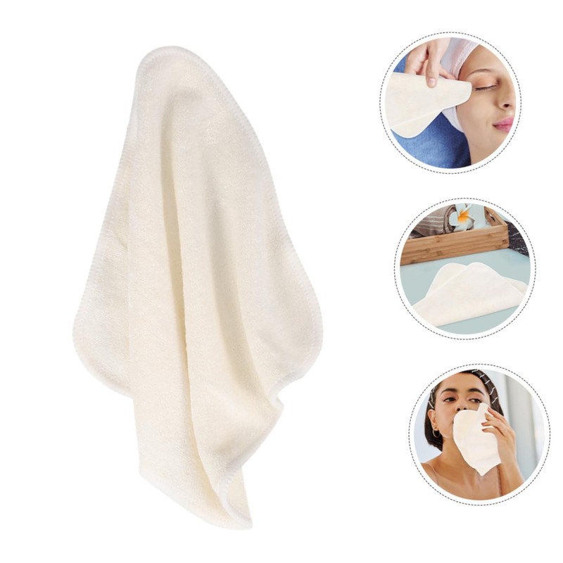 Beavorty Sets Bamboo Face Towels Exfoliating Washcloths Large Absorbent Square