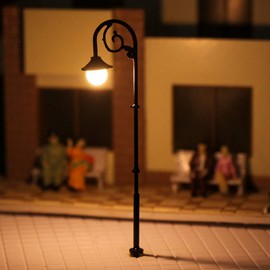 LYM58 10pcs Warm White Model Train 1:87 Street Lights HO Scale Lamp Post LEDs NEW Miniature Single Head