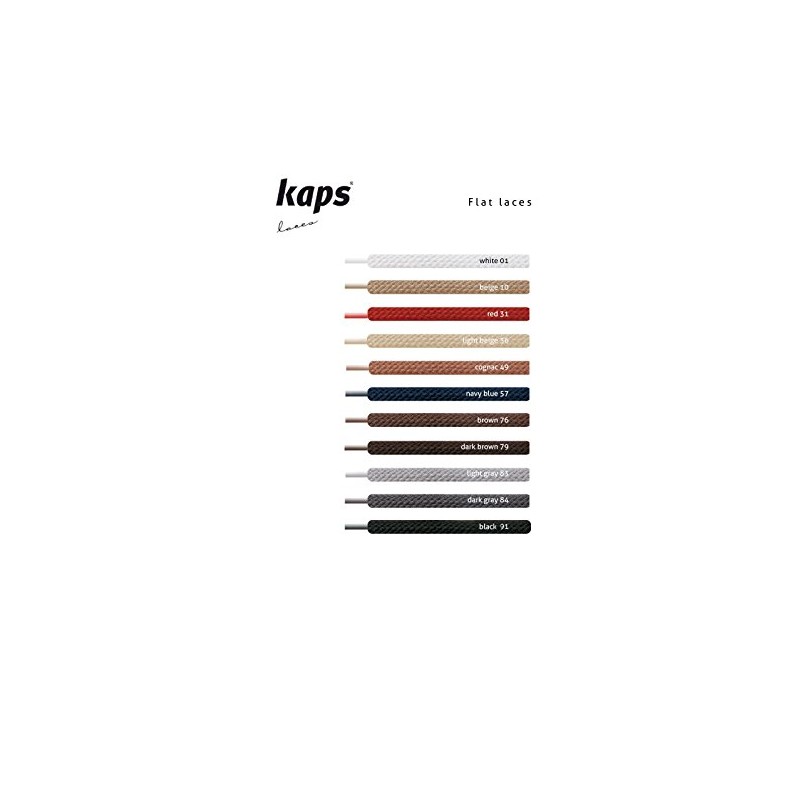 Kaps Flat Shoelaces, High Quality Durable 100% Cotton Shoelaces, Made