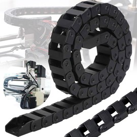 Weploda Energy Chain, Cable Drag Chain, Black Nylon Cable Drag Chain, Plastic Wire Carrier Total Length 1 m, 10 x 20 mm, Suitable for 3D Printers, Electronic Counting Devices etc.