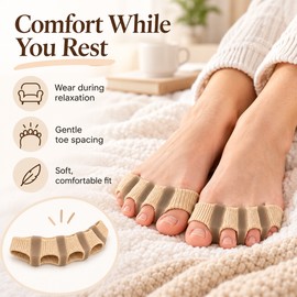 Silicone Toe Separator for Everyday Foot Care – Reusable 3-Hole Toe Spacer for Gentle Toe Separation at Home