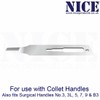 50 x NICE No.3 Gouge Sterile Carbon Steel Blades GCS3