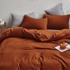 CLOTHKNOW Burnt Orange California King Comforter Set 3Pcs Rust Bedding