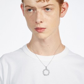 HUKKUN Crown Of Thorns Necklace 925 Sterling Silver Iced Out Crown of Thorns Pendant for Women Jesus Jewelry Gifts for Women