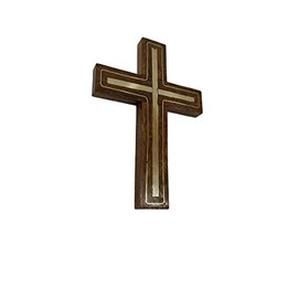 IBLAY Wall Mounted Wall Hanging Wooden Christ Cross Crucifix Catholic Rosewood Crucifix for Home, Church and Chapel Decoration (Style-5) (6 * 4)