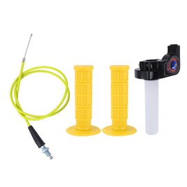 REPAIROCK 7/8" 22mm 15/16" 24mm Motorcycle Hand Grips Cover Kit Rubber Handlebar Grips for Motorcycle Scooter Bicycle ATV Yellow 1 Set