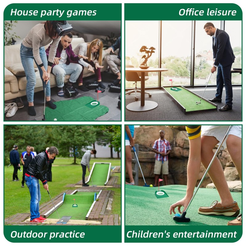 9 Pcs Golf Putting Cup with Flag, Practice Training Aids