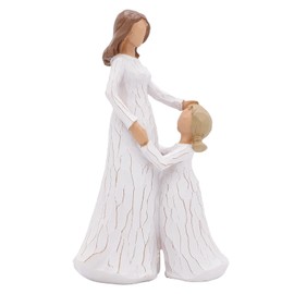Mother and Daughter Figurine Gift for Mother's Day, Mom's Gift from Daughter/Son, Birthday Gift for Mom/Grandma, Hand Carved Collectible Figurine Encouragement Present to Show Love, Gratitude