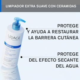Uriage Xemose Gel Limpiador para pieles secas 500ml - Gel de rostro y cuerpo para pieles con tendencia al Eccema Atópico - Limpiador espumoso extra-su