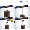 Saffire Adjustable Feet Levelers for Furniture, 3/8-16 Thread – Dark