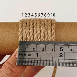 ILIKEEC - Cuerda de yute fuerte de 4 mm de grosor, 328 pies, cuerda de yute para manualidades naturales, cuerda de embalaje duradera para aplicaciones de jardinería (4 mm, 328 pies)