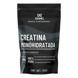 Creatina Monohidratada Daimel 1kg 200 Porciones Sin Sabor Natural                                                                                     