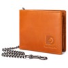 bill heart Wallet with Chain for Men, RFID Blocking Genuine
