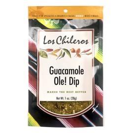 Los Chileros Guacamole Ole! Dip Mix, 1-Ounce Packages (Pack of 12)