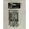 Black & Silver Metal Manicure Set (5 Pieces) - Durable,