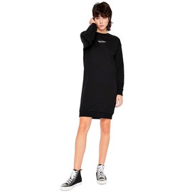 Armani Exchange Women's Essential Milano/New York Logo Lettering Casual Dress, black