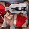 uxcell 4Pcs Wine Bottle Travel Protector Bags with Bottle Motif