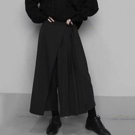 Goth Emo Alt Asymmetrical Skirt Shorts for Women Trendy Summer y2k Black Skorts