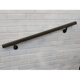 Aluminum Handrail Direct AHR 6' Handrail Section with mounts - Bronze Sand Texture