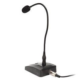 Asixxsix Micrófono de Cuello de Cisne Flexible, Plug to Play Micrófono con Cable de Escritorio de 6,35 Mm con Base Micrófono de Bloqueo a Presión Profesional para Conferencias Reunión Video